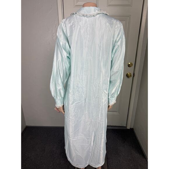 Vintage Barbizon Nightgown Small petite Satin Floral NOS Embroidered Lace H12 - Picture 5 of 8